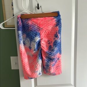 Colorful Honeycomb Textured Shorts tiktok